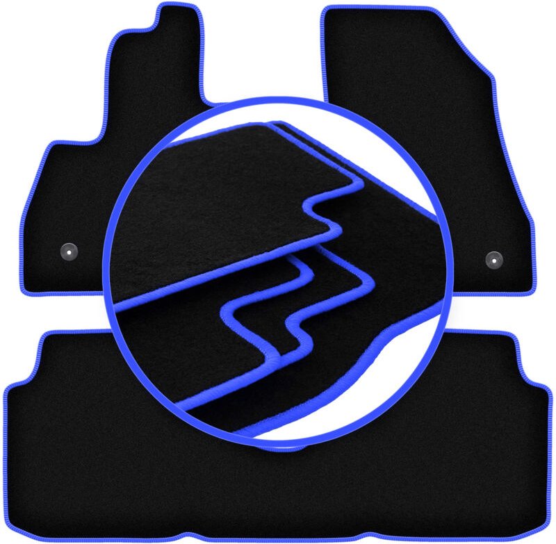CARLUX-BLUE Autofußmatten für: Fiat 500L Minivan (2012-)