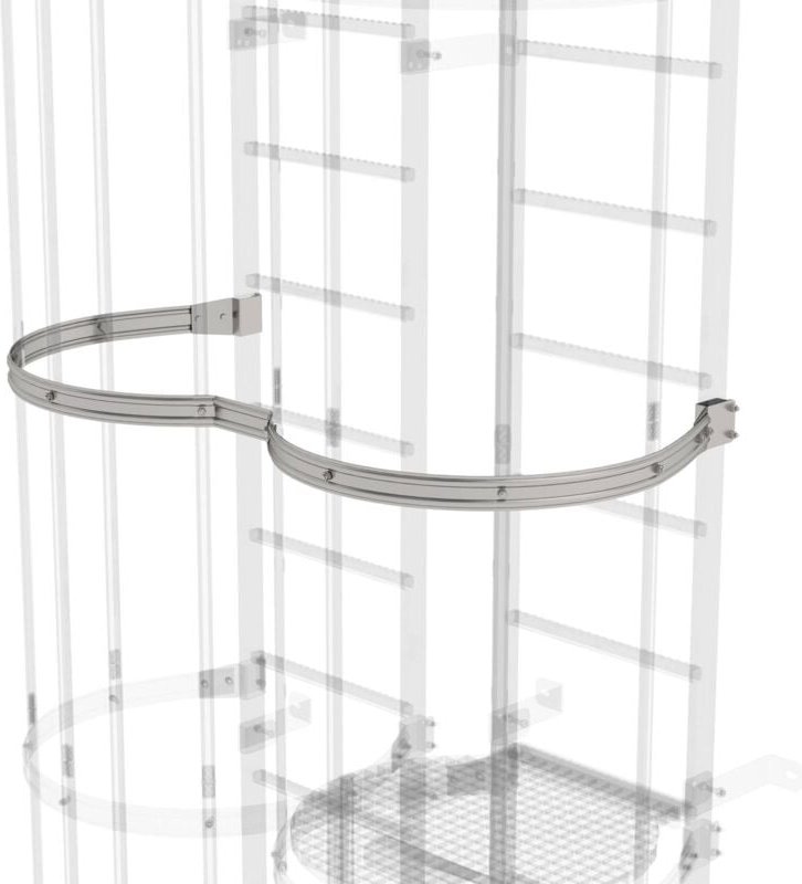 Munk - Günzburger Steigtechnik Rückenschutzbügel versetzte Ausführung Edelstahl - 068963