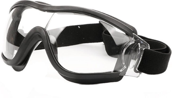 Perfect Fit Arbeitsbrille – Universal Fit Staubbrille – Schutzbrille – Anti-Kratz-Linse, Schwarz