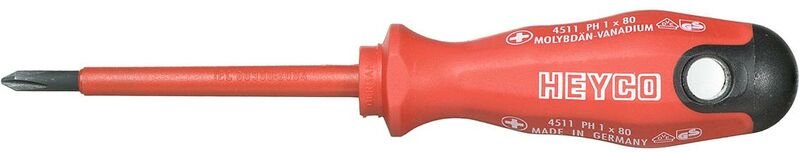 Heyco - 3 vde Kreuzschlitz-Schraubendreher für PHILLIPS-RECESS-Schrauben