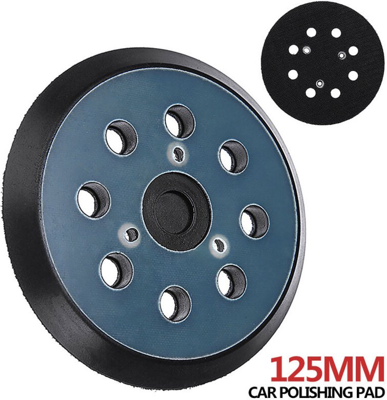 Schleifpad für Exzenterschleifer, 8 Löcher, 125 mm, kompatibel mit Makita M9204 BO5030 BO5031 DBO180Z BO8041 DBO180RMJ B...