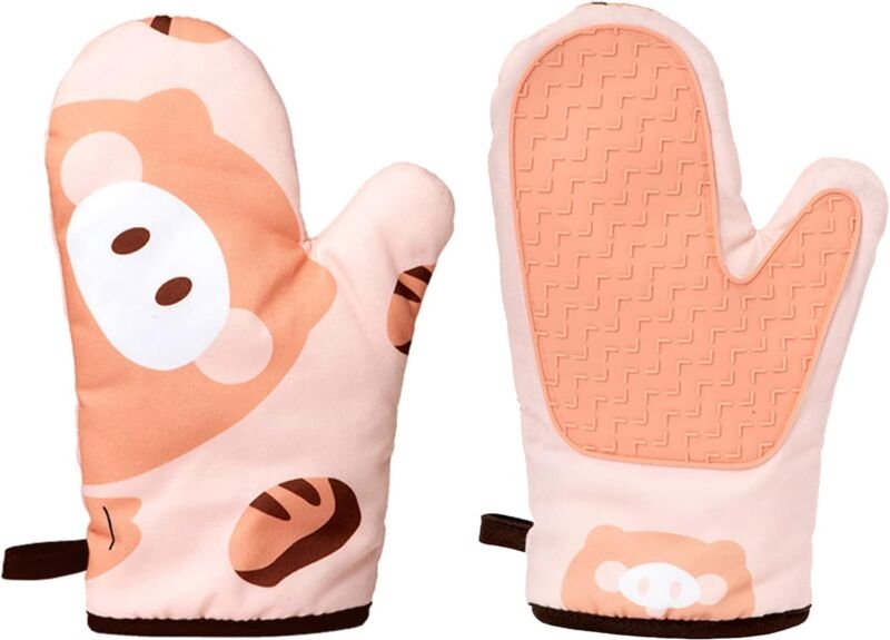 1 Paar Ofenhandschuhe, hitzebeständige Silikon-Küchenhandschuhe, Grillhandschuhe zum Kochen, Grillen