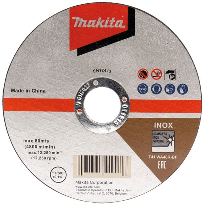 Thumbnail - Makita - Trennscheiben Trennscheibe Winkelschleifer 10x 125x1,0mm inox P-40048-10