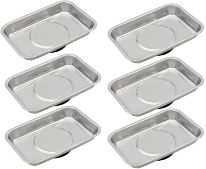 Magnetschale 6-tlg,Satz 95x65mm,Edelstahl Magnetische Werkzeugschale, Halten von Schrauben, Bohrer und Nägel, Hochleistu...