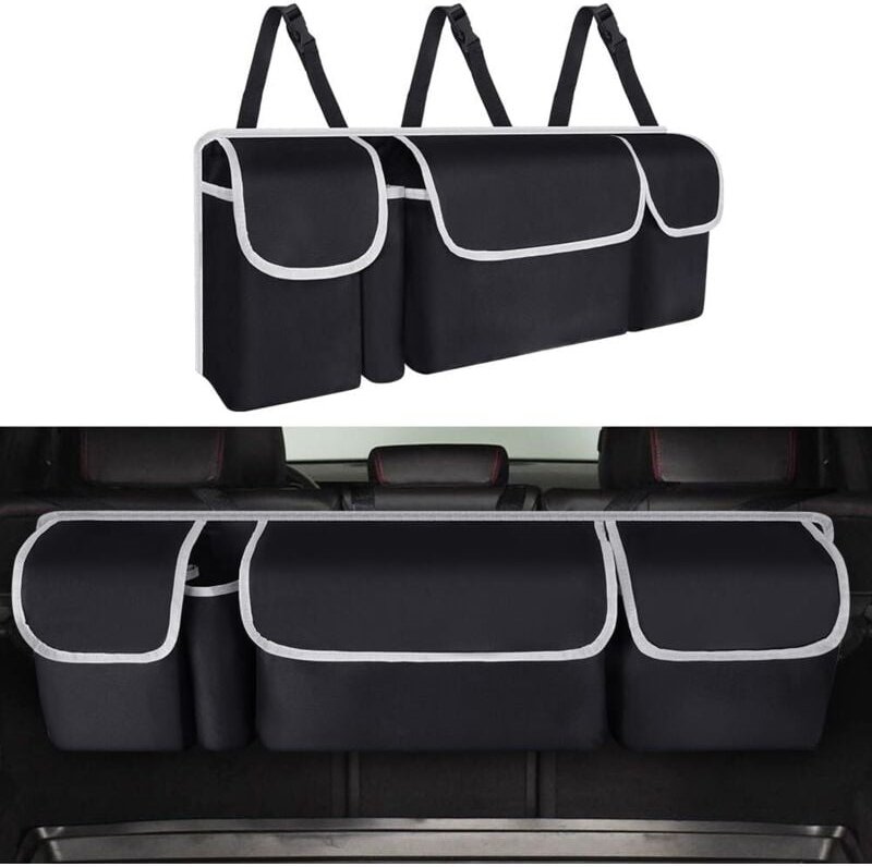 Kofferraum-Organizer, wasserdicht, faltbar, mit 4 Taschen, Mehrzweck-Kofferraum-Organizer, Auto-Innenausstattung für SUV...