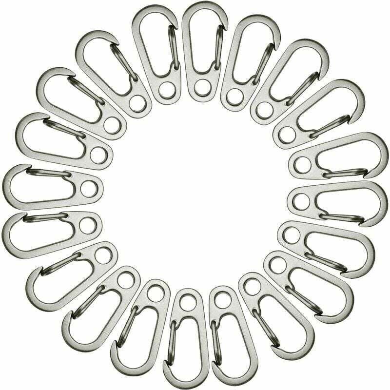 Thumbnail - Ulisem 20-teiliges Mini-Karabiner-Set, Karabinerhaken, Schlüsselanhänger-Clips, Federschnalle, Rucksackverschlüsse, Hake...