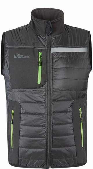 Ärmellose Arbeitsjacke WALL - Grau/Grün 5XL