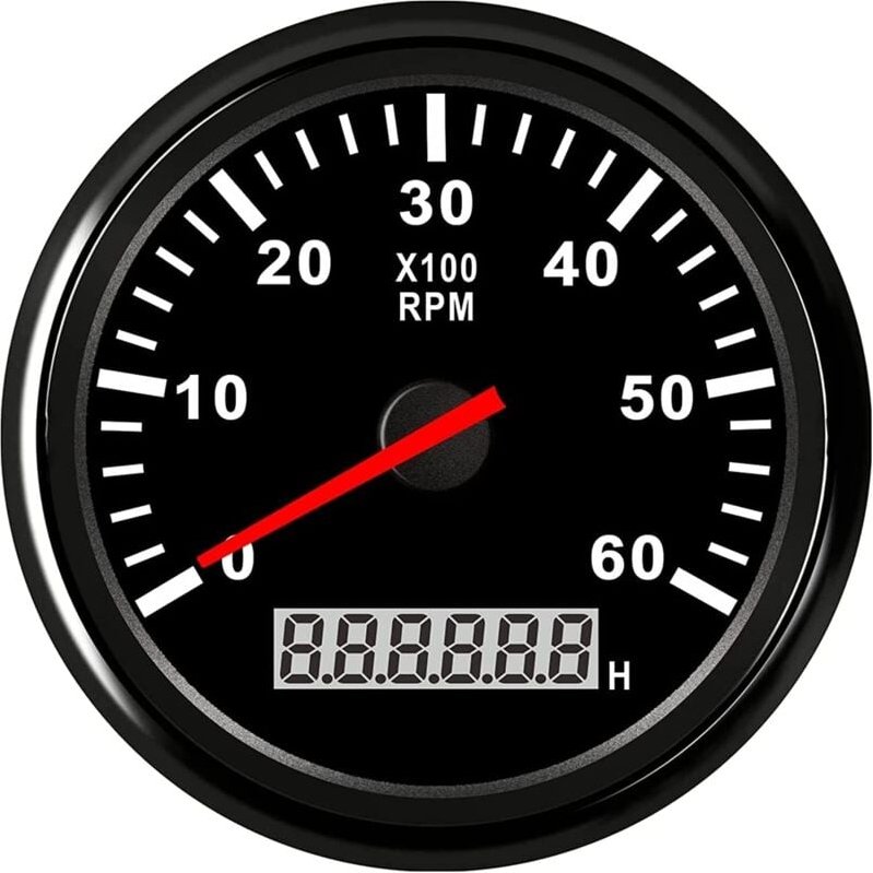 Thumbnail - 85mm wasserdichte Drehzahlmesser-Messgerät 6000 U/min Marine Auto lkw Boot für Tachometer-Messgerät
