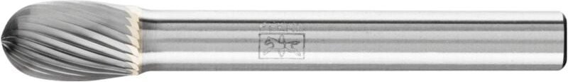 Hartmetall Frässtift Tropfen tre ø 08x13 mm Schaft-Ø 6 mm Z5 universal fein - Pferd