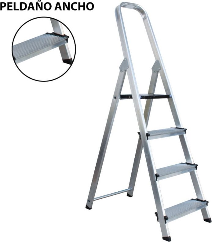 Sifer - segur verstärkte Aluminiumleiter mit 7 Stufen von 12 cm 06724