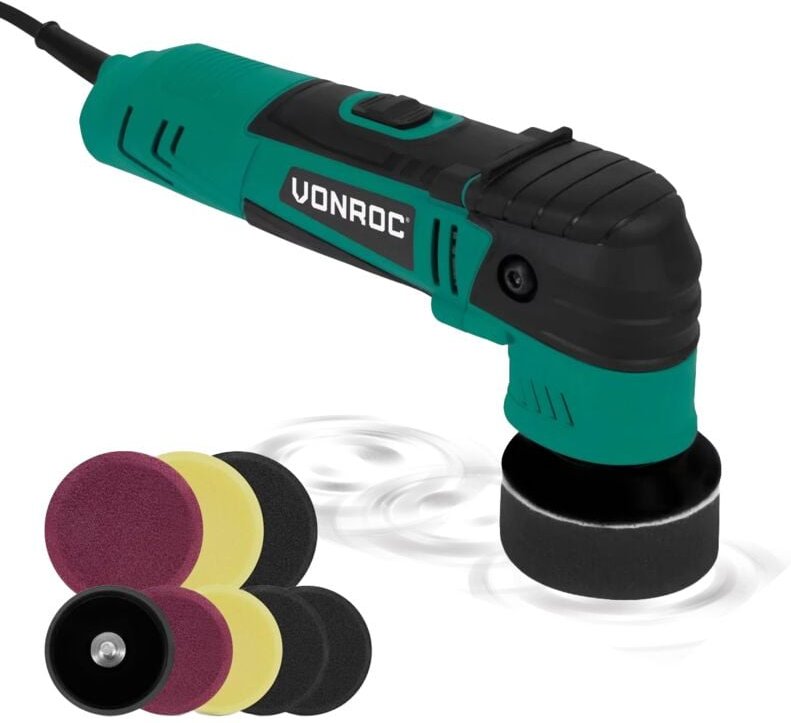 Dual Action Poliermaschine 400W - Ø50 & Ø75MM - Inkl. 2 Stützteller und 8