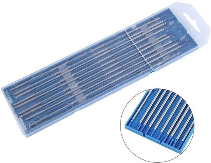 XVX - 10 Stück/Box WL20 WIG-Wolframelektrode mit blauem Kopf, 2 % Lanthan (2,4175 mm)