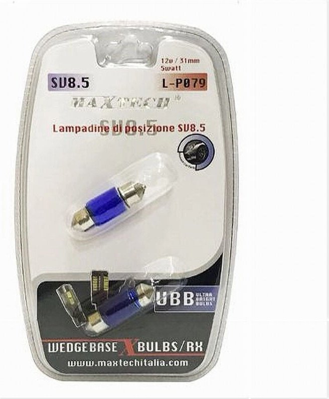 Maxtech - Trade Shop - positionslampen SV8.5 12V 31MM 5W ultrahelle lampen L-P079 -