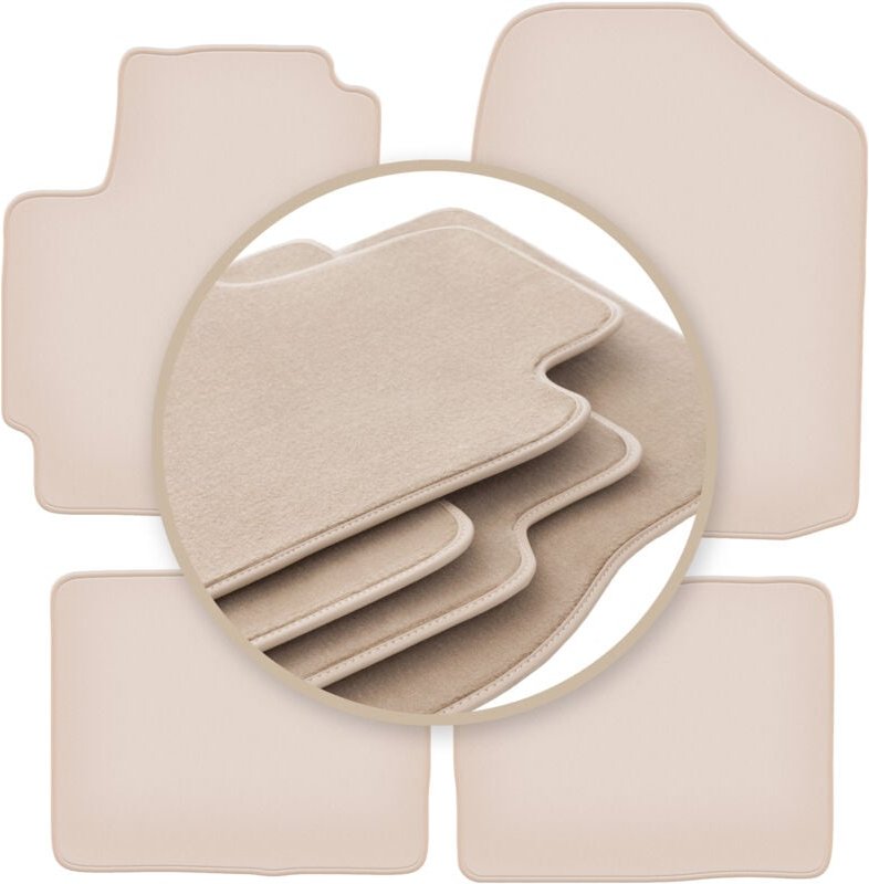Beige PREMIUM-Matten für: Daihatsu Sirion III M300 Fließheck 2004-2010