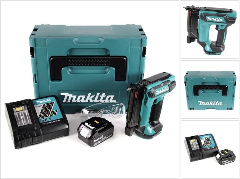Dpt 353 RT1J 18 v Li-Ion Akku Pintacker im Makpac + 1 x 5,0 Ah Akku + Ladegerät - Makita