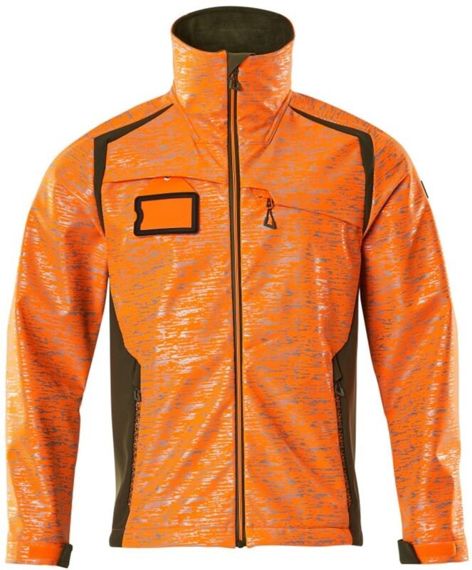 Mascot Softshelljacke mit Reflexeffekte 19202 Gr. 4XL hi-vis orange/moosgrün