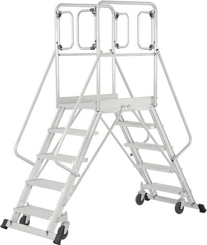 Thumbnail - Plateforme mobile 2x7 marches - Hauteur max. de travail 3.70m - 688907-GC2P