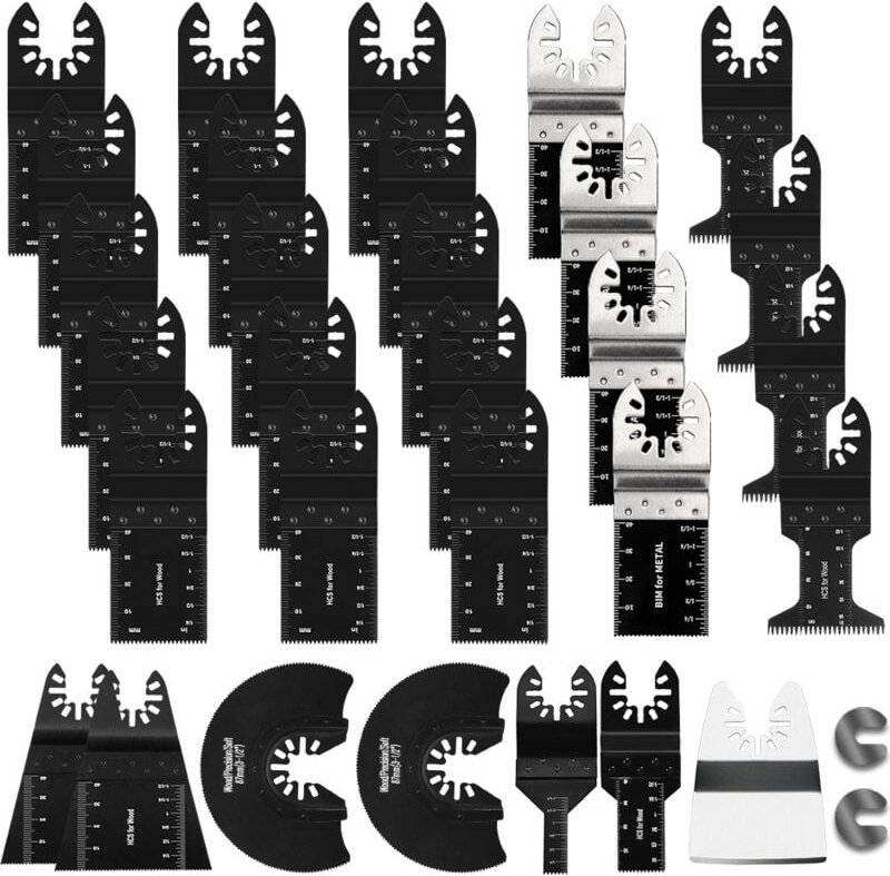 Thumbnail - DIY 31-teiliges Mix-Set mit oszillierenden Sägeblättern, Holzsägeblätter-Kit, Multifunktionswerkzeug, Metall- und Holzsä...