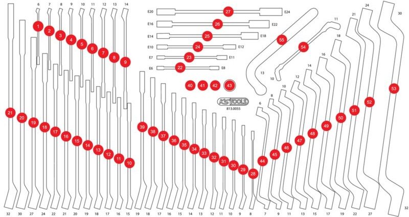 Ks Tools Leere Schaumstoffeinlage zu 813.0055