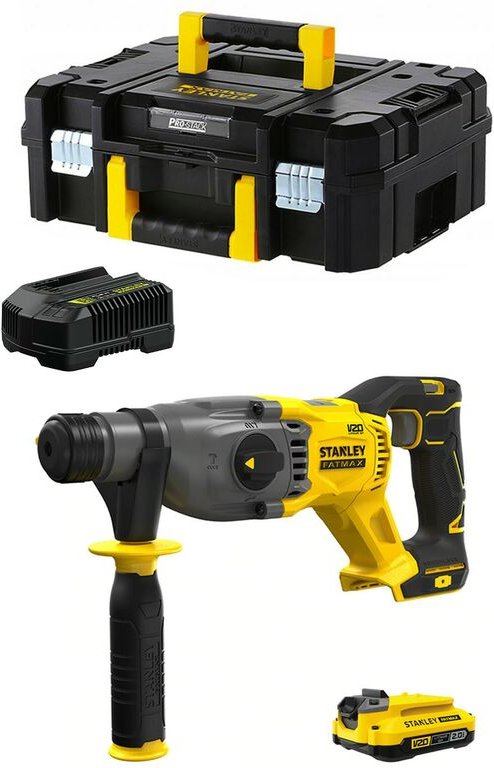 Stanley - Kombihammer FatMax SFMCH900D1T (1 x 2,0 Ah + Ladegerät + tstak ii)