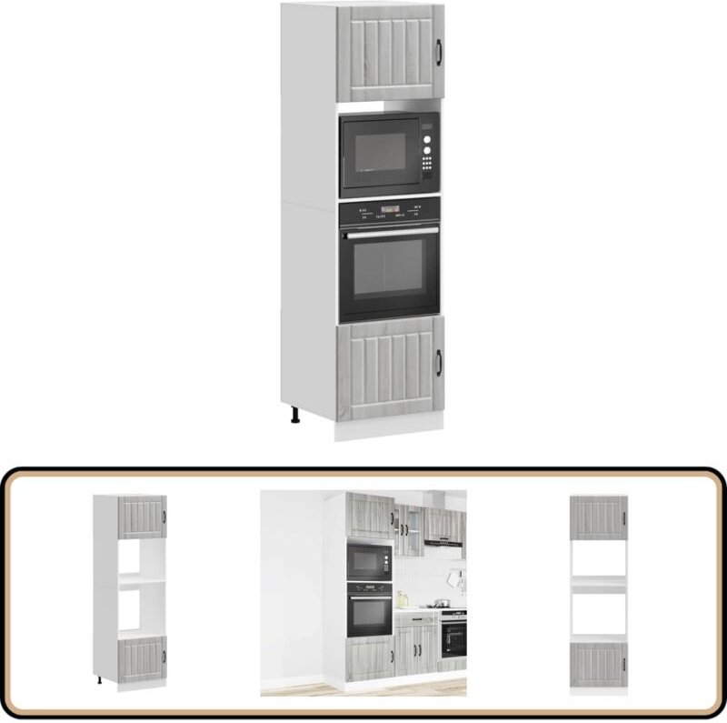 Vidaxl - Herdumbauschränke 2 Stk. Kalmar Grau Sonoma Holzwerkstoff