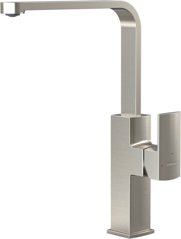 Alpina Square Cold Open Spültischmischer - 310 mm 5l/min - Nickel gebürstet - standard hidraulica - 61196