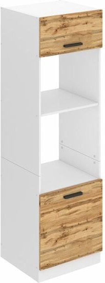 Mikrowelle Schrank Küchenschränke Hochschrank Küche Mikrowellenschrank 60 x 204 cm Küchenbuffet mit 2 Türen und 2 Regale...