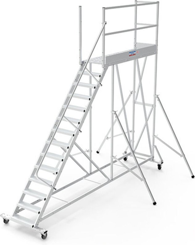 Mobile Plattform mit Geländer rechts und hinten - Maximale Arbeitshöhe 5.00m - PTF215D-RS