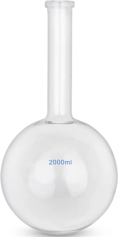 Steinberg Systems - Rundkolben 2000 ml langer Hals Borosilikatglas 3.3 bis 160 °c