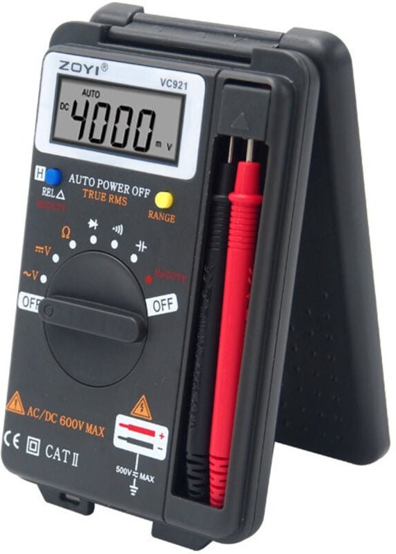 Digitalmultimeter, VC921 Auto Pocket Digitalmultimeter Taschenmultimeter Tragbarer Typ 4000-Wort Digitalvoltmeter Voltme...