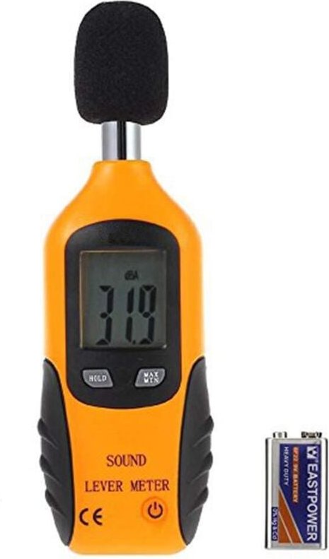 Tragbarer digitaler Schallpegelmesser 30 dB bis 130 dB mit LCD-Display für Fabriken und Straßen - Sollbry