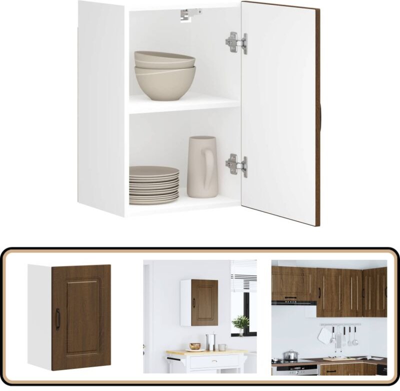 Küchen-Hängeschrank Kalmar Braun Eichen-Optik Holzwerkstoff - Vidaxl
