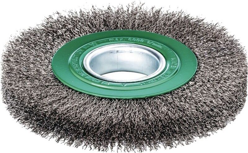 Lessmann - Draht-Rundbürste (grün) INOX-Draht 0,30 mm, Bürsten-⌀xBesatzbreite: 100X20 mm