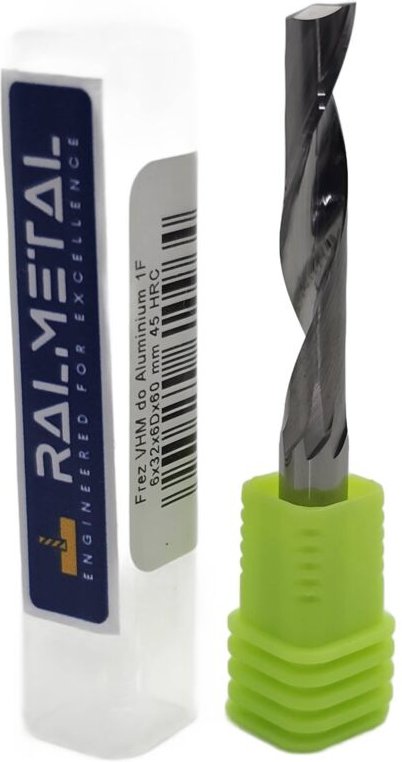 VHM-Fräser 1 Schneide für Aluminium 6 x 32 x 60 mm