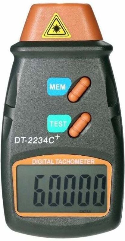 Laser-Handheld-Digital-Tachometer, berührungsloser Drehzahlmesser, Bereich 2,5 U/min bis 99,999 U/min, Flüssigkristallan...