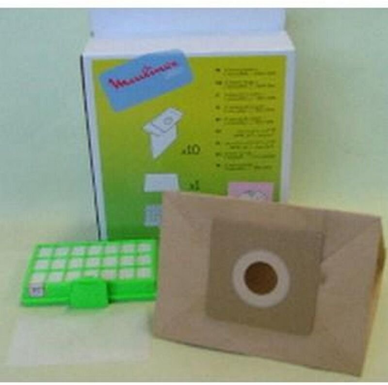 Ersatzteil - 10er Pack Staubsaugerbeutel + 1 HEPA-Filter - Moulinex