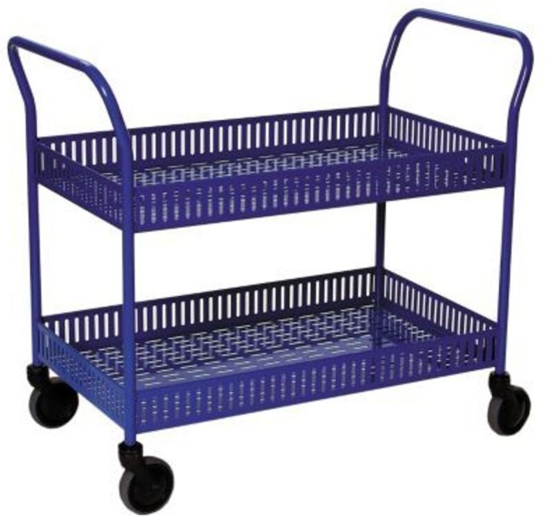 Kongamek Tischwagen mit Rand 1130x550x940mm Ladefläche in blau mit Bremse