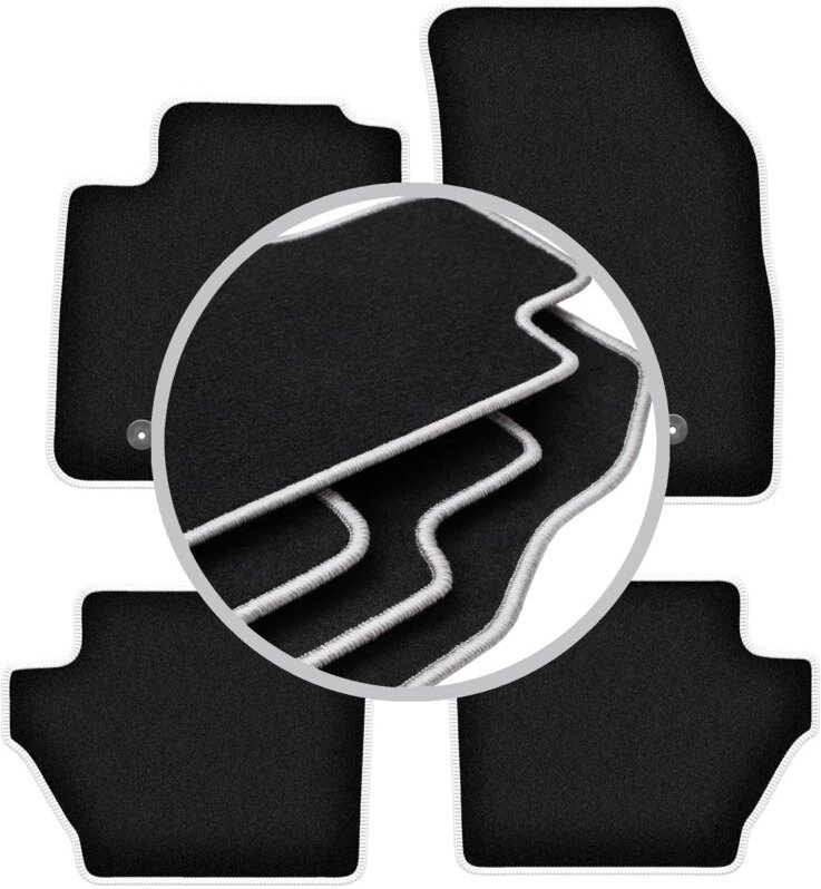 CARLUX-SILVER Autofußmatten für: Mazda 2 II Fließheck (2007-2015)