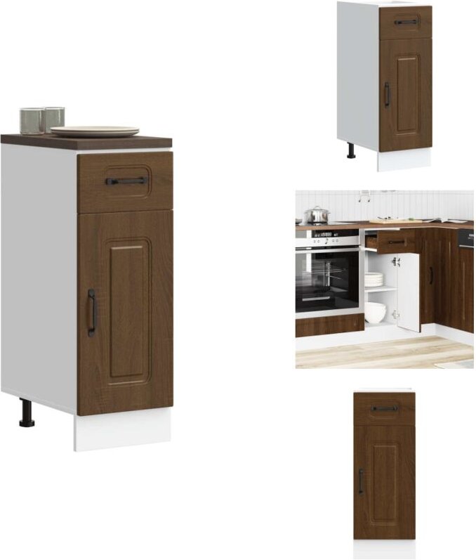 Küchenunterschrank Kalmar Braun Eichen-Optik Holzwerkstoff - Küchenunterschrank - Küchenunterschränke - Spülenunterschra...