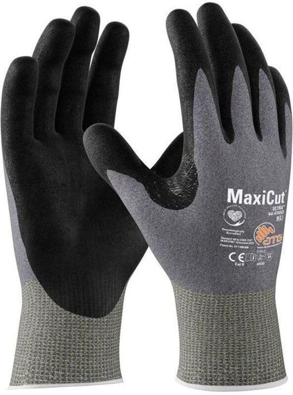 Schnittschutzhandschuhe MaxiCut® Ultra™ 44-4745D Größe 9 hellgrau/schwarz EN 388 PSA-Kategorie II