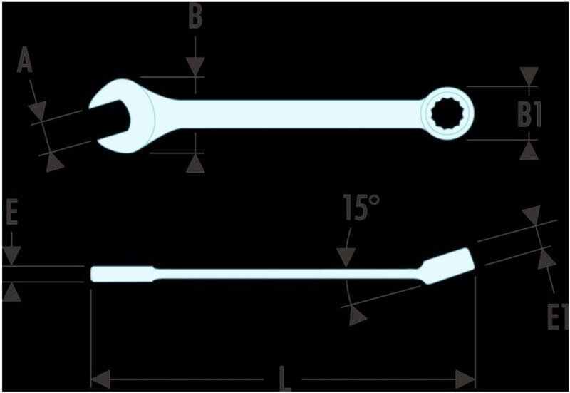 FACOM Ring-Maulschlüssel 39 kurz 13 mm