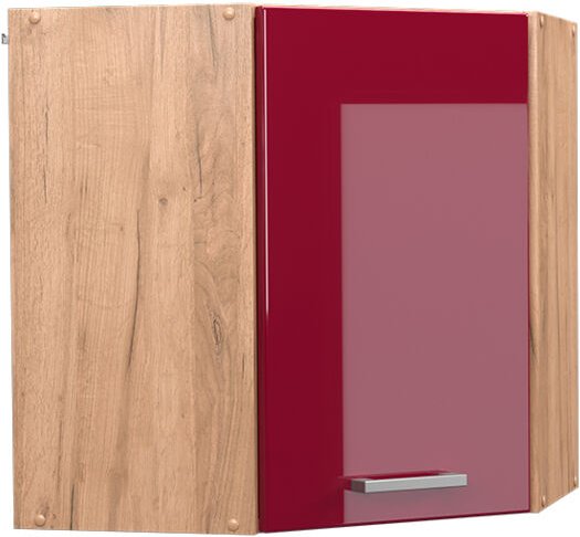 Vicco - Eckhängeschrank R-Line, Bordeaux Hochglanz, 57 cm