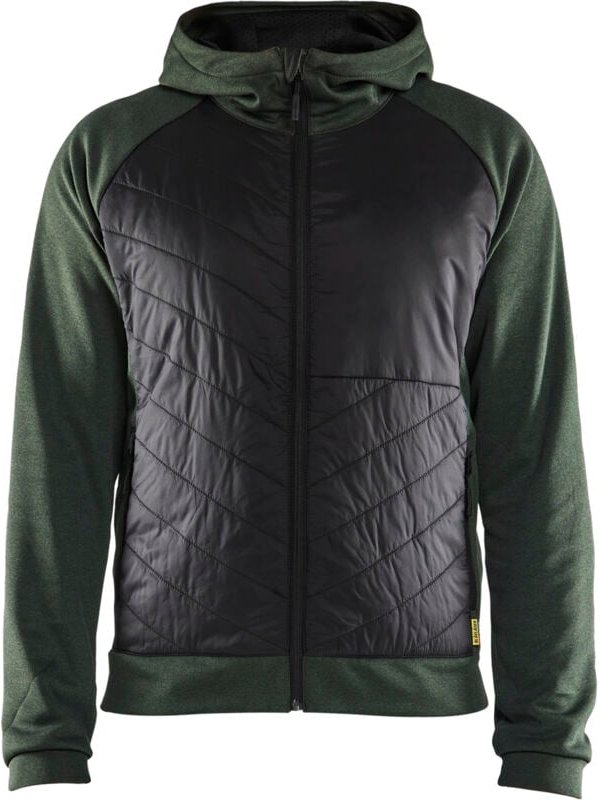 Hybrider Arbeits-Sweatshirt 3463 - Dunkelgrün/Schwarz 4XL