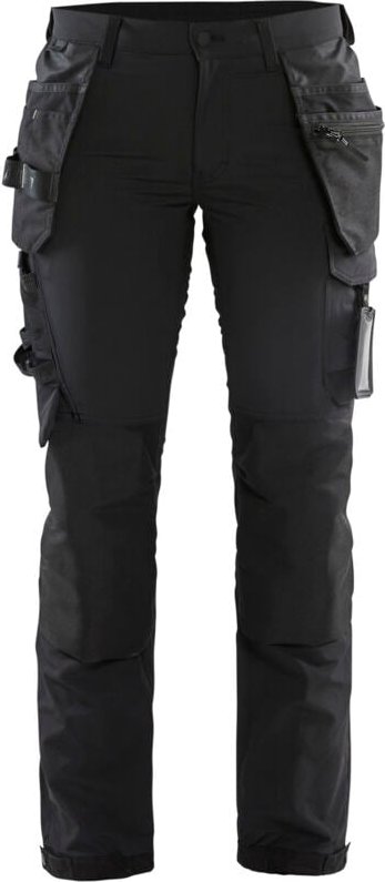 Arbeitshose für Handwerkerinnen Stretch 4D Damen 7192 – Schwarz/Dunkelgrau XL – FR(46) – SE(C44) – Standards