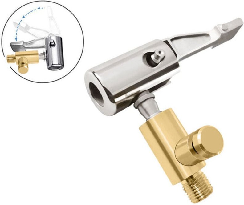 Ccykxa Tragbare Inflatorpumpe, Schnellschiebegriff (Entleeren) für Autoreifen, Spannfutter, pneumatischer Kompressor, Re...