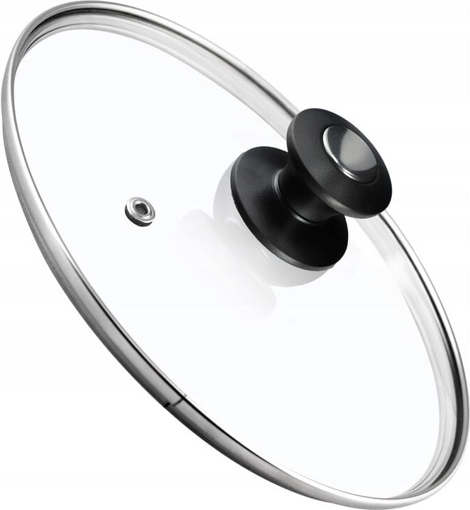 Thumbnail - Kadax - Topfdeckel, Universaldeckel aus Glas mit Schwarz und Silber Griff, 30 cm