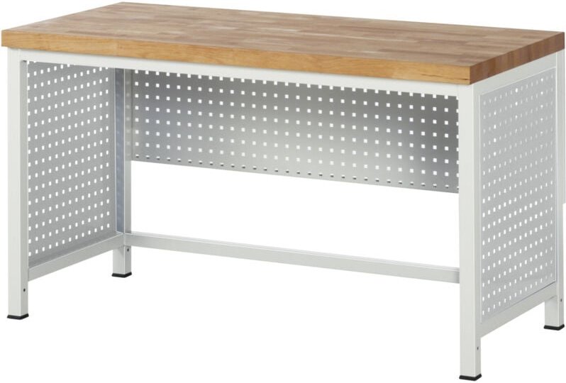 Seiten-Lochwand für Werkbankfuß 8000, H617mm, für Fußtiefe 850mm, RAL7035 - RAU