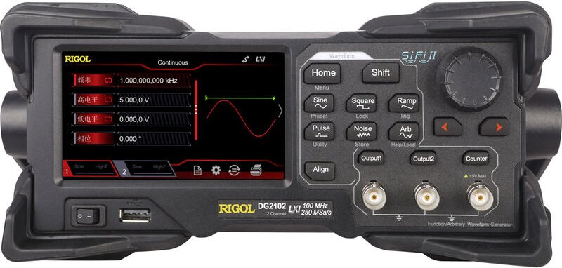 Thumbnail - DG2072 Funktionsgenerator netzbetrieben 0.000001 Hz - 70 MHz Sinus, Rechteck, Rauschen, Puls - Rigol