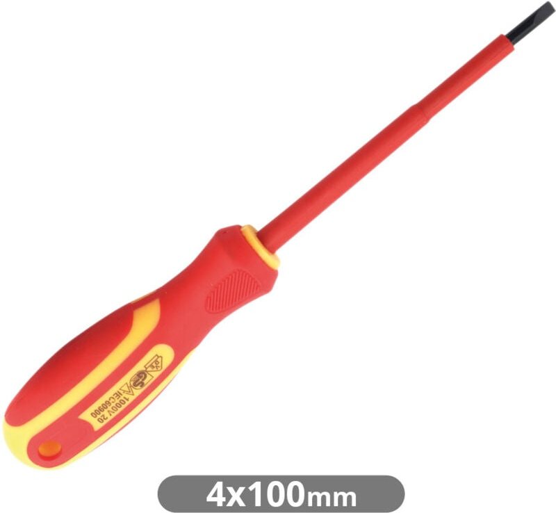 Flacher Isolierschraubendreher 4x100mm