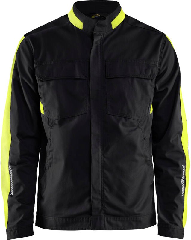Arbeitsjacke Industrie Stretch 2D 4444 - Schwarz/Neongelb S